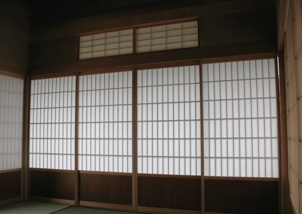 Shoji Tuer eines japanischen Teehauses