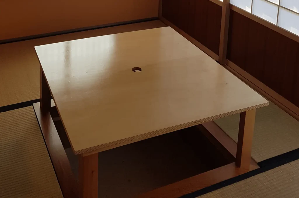 Kotatsu Tisch in japanischem Teehaus